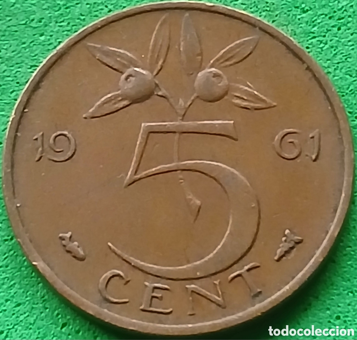 Monedas antiguas de Europa: Pa&iacute;ses Bajos 5 cent 1961 km#181
