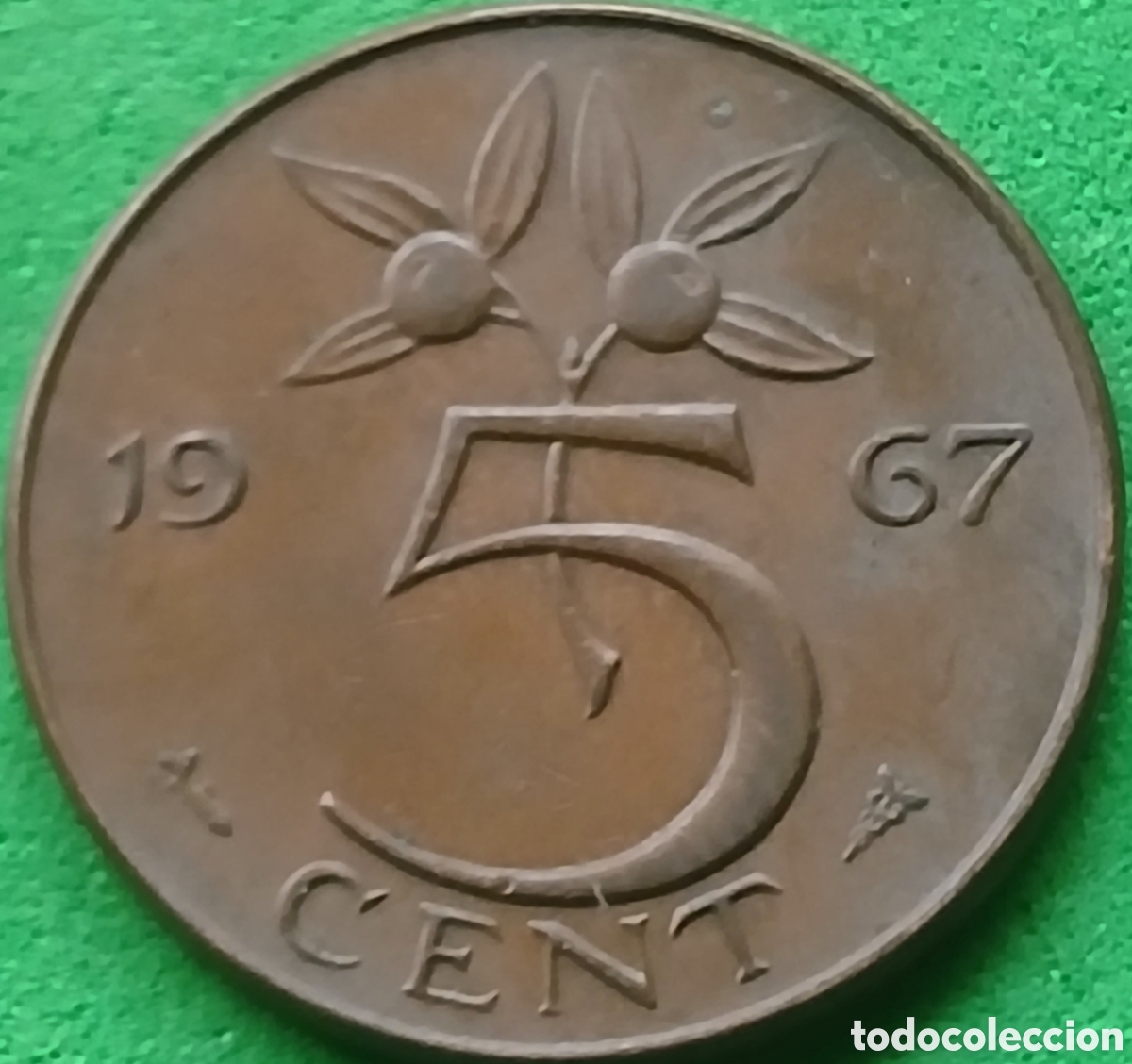 Monedas antiguas de Europa: Pa&iacute;ses Bajos 5 cent 1967 km#181