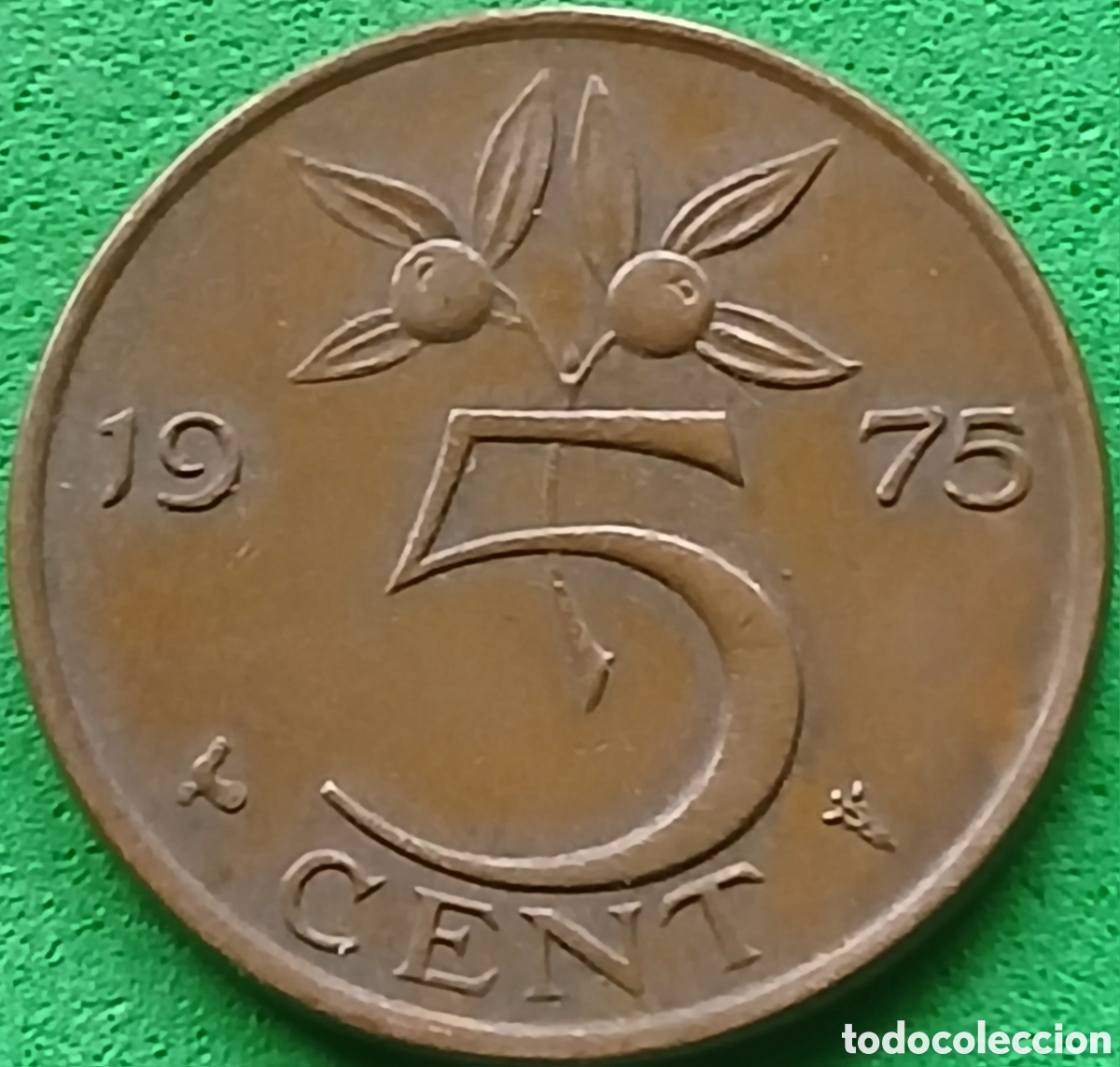 Monedas antiguas de Europa: Pa&iacute;ses Bajos 5 cent 1975 km#181