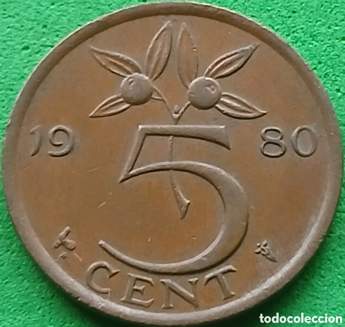 Monedas antiguas de Europa: Pa&iacute;ses Bajos 5 cent 1980 km#181