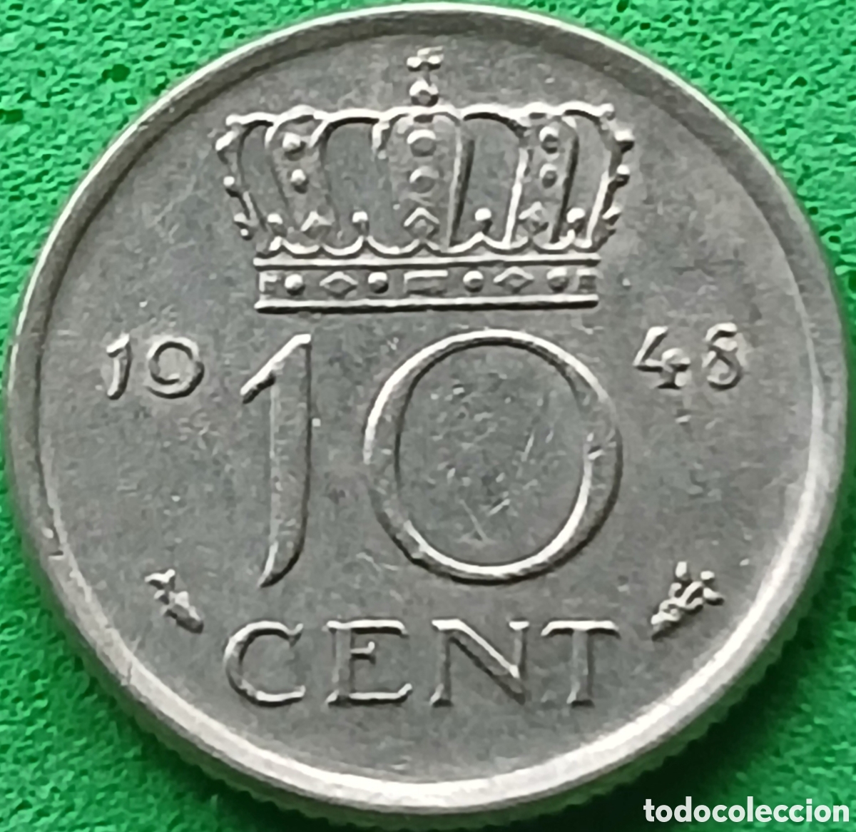 Monedas antiguas de Europa: Pa&iacute;ses Bajos 10 cent 1948 km#177