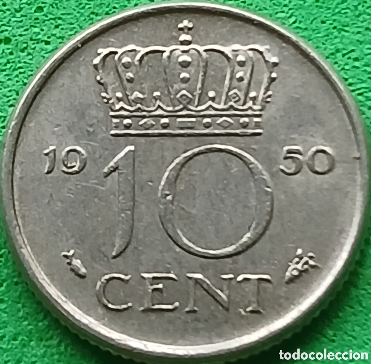 Monedas antiguas de Europa: Pa&iacute;ses Bajos 10 cent 1950 km#182