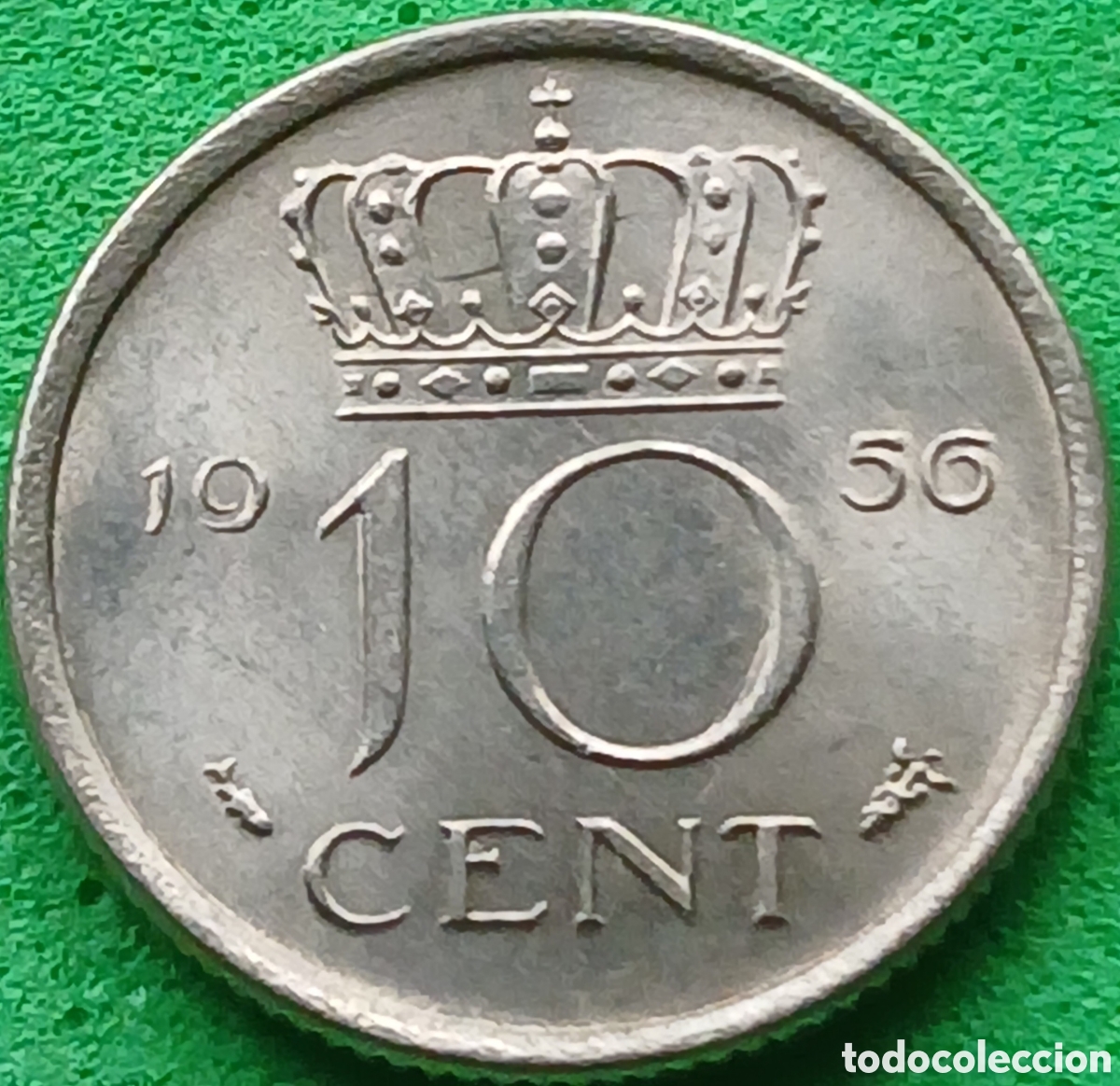 Monedas antiguas de Europa: Pa&iacute;ses Bajos 10 cent 1956 km#182