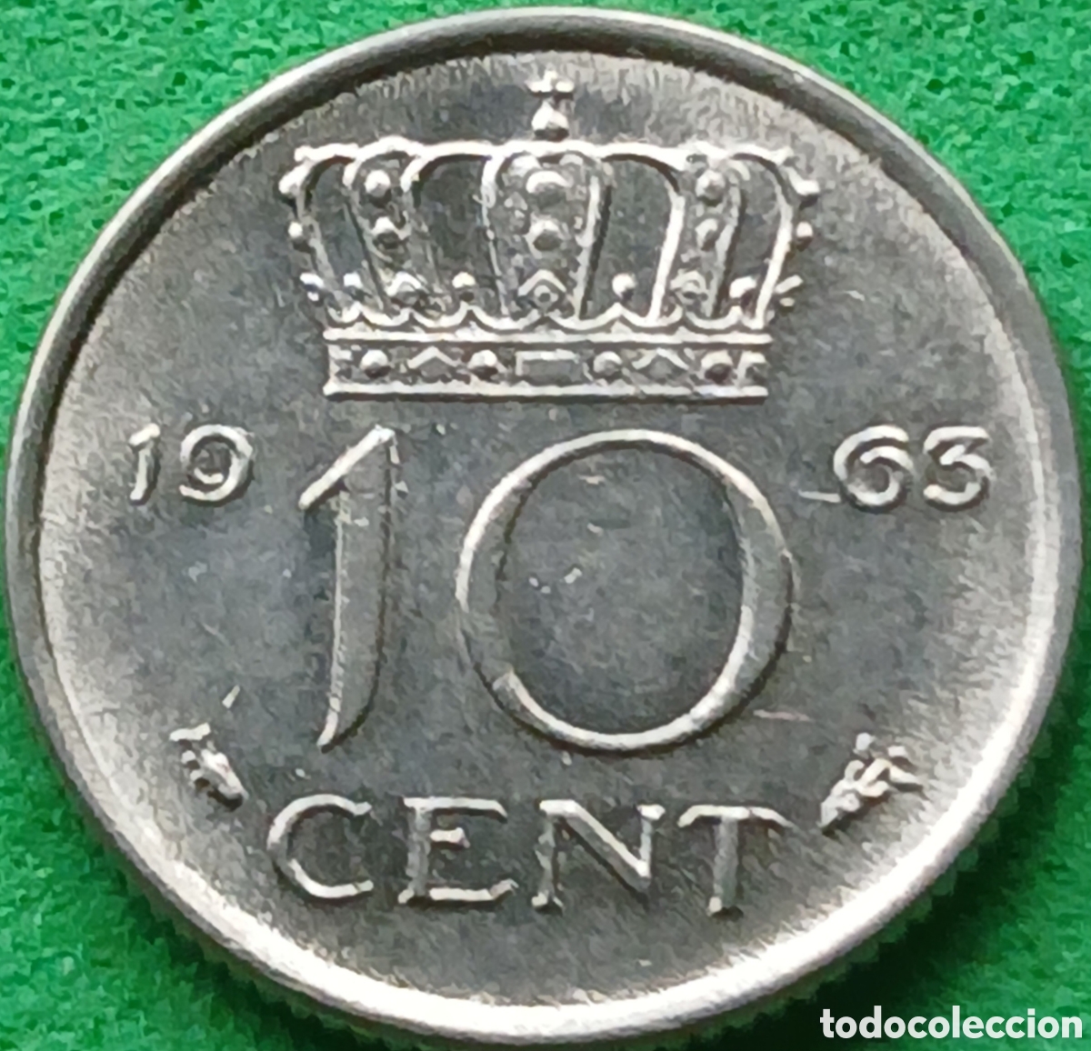 Monedas antiguas de Europa: Pa&iacute;ses Bajos 10 cent 1963 km#182