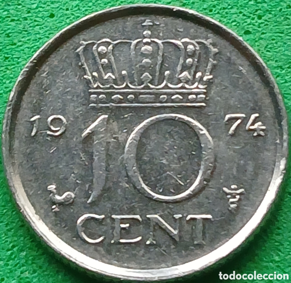 Monedas antiguas de Europa: Pa&iacute;ses Bajos 10 cent 1974 km#182