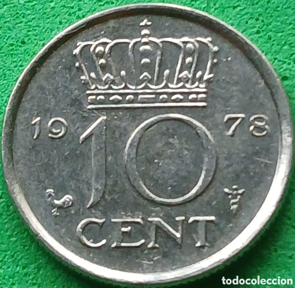 Monedas antiguas de Europa: Pa&iacute;ses Bajos 10 cent 1978 km#182