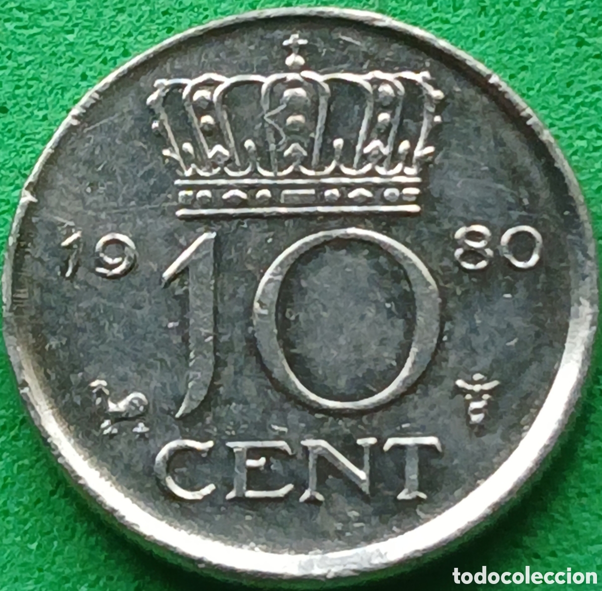 Monedas antiguas de Europa: Pa&iacute;ses Bajos 10 cent 1980 km#182