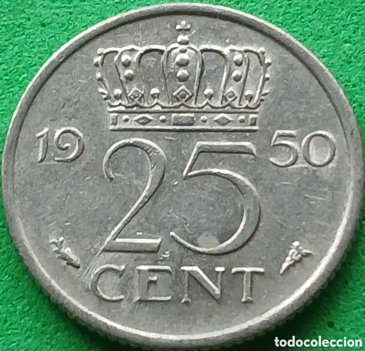 Monedas antiguas de Europa: Pa&iacute;ses Bajos 25 cent 1950 km#183