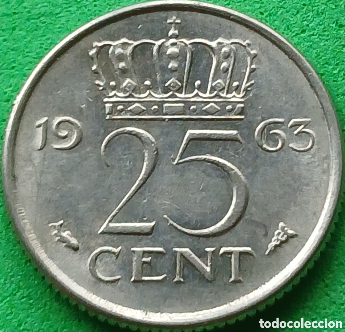Monedas antiguas de Europa: Pa&iacute;ses Bajos 25 cent 1963 km#183