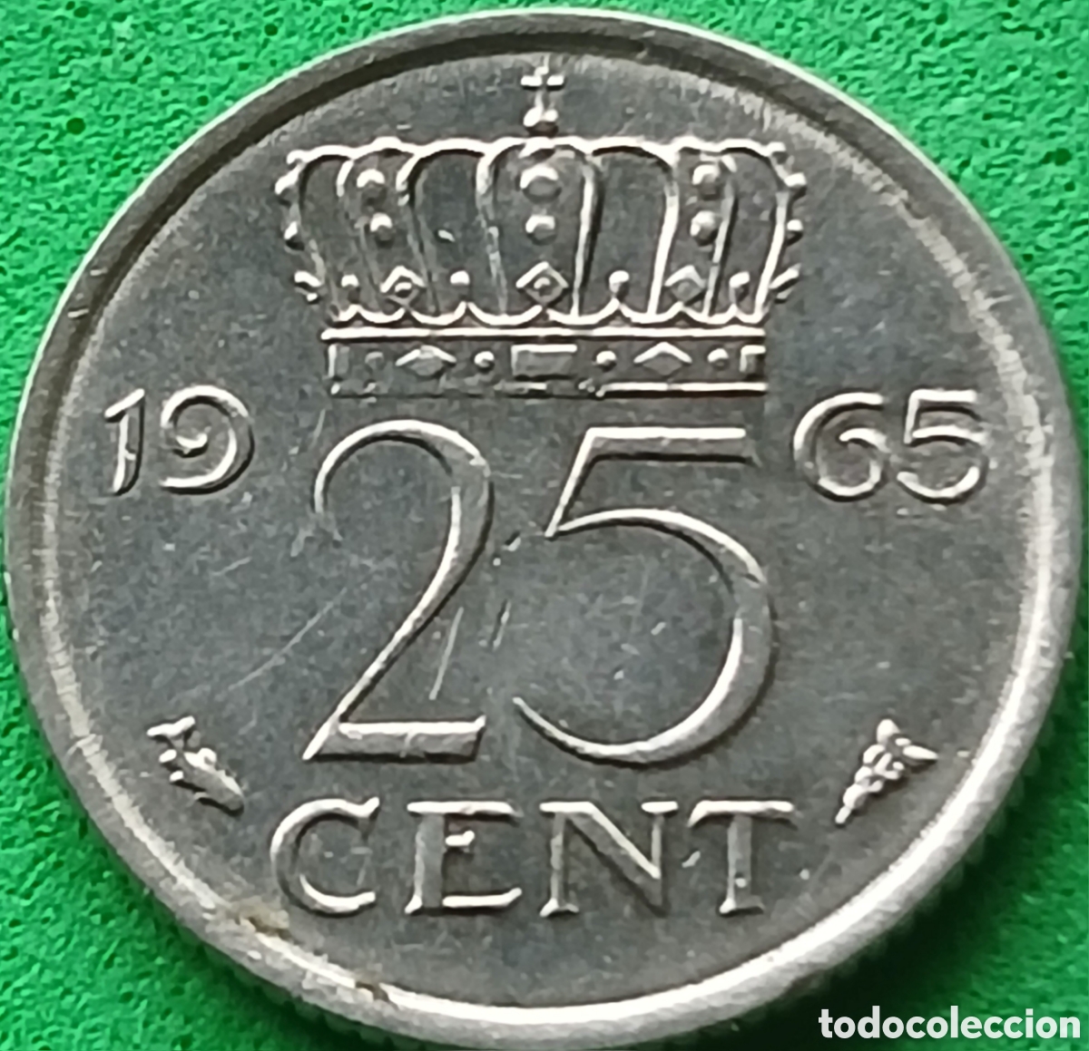 Monedas antiguas de Europa: Pa&iacute;ses Bajos 25 cent 1965 km#183