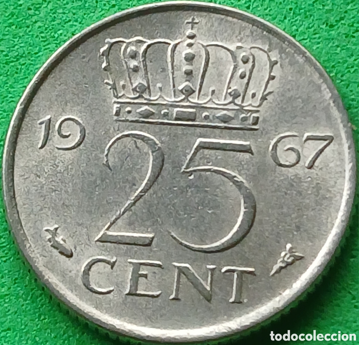 Monedas antiguas de Europa: Pa&iacute;ses Bajos 25 cent 1967 km#183