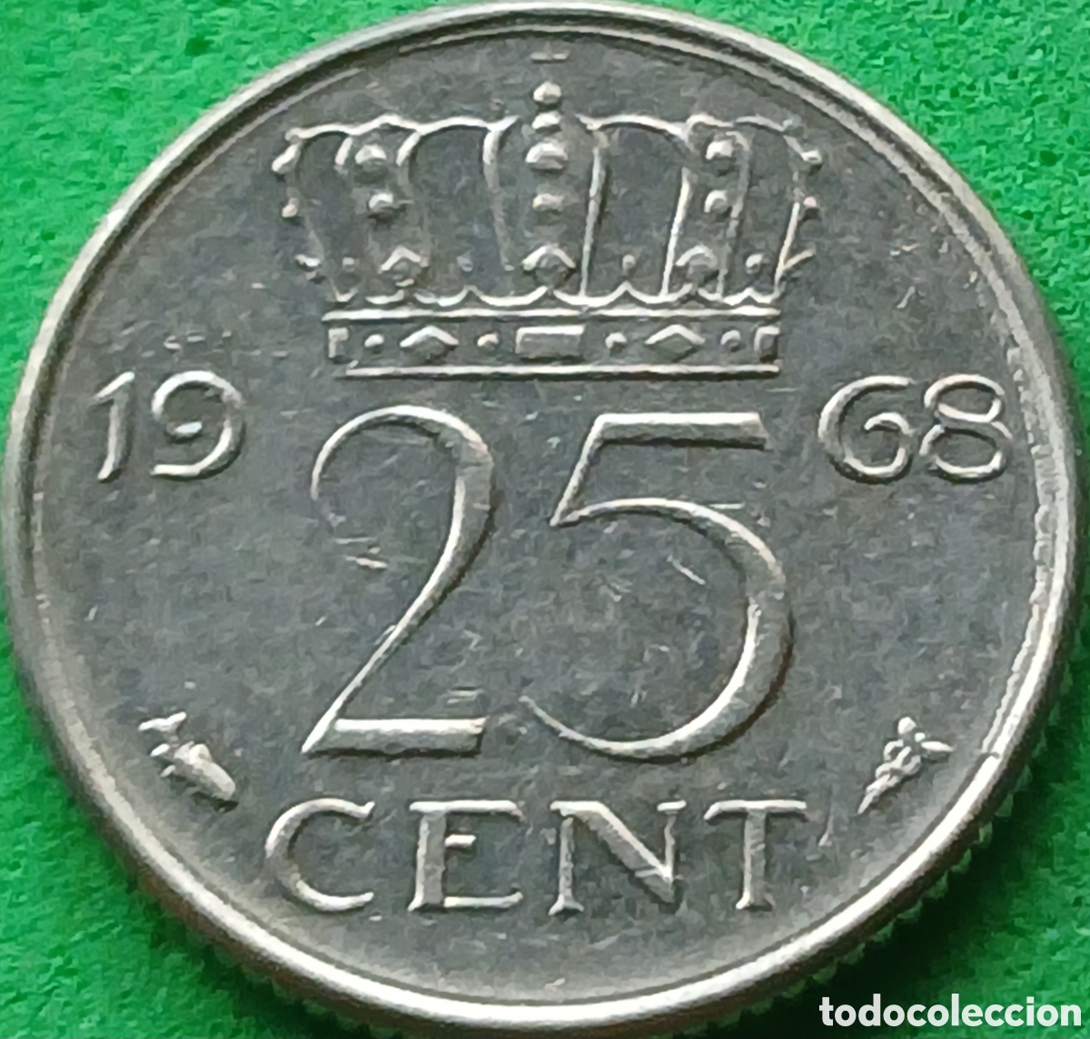 Monedas antiguas de Europa: Pa&iacute;ses Bajos 25 cent 1968 km#183