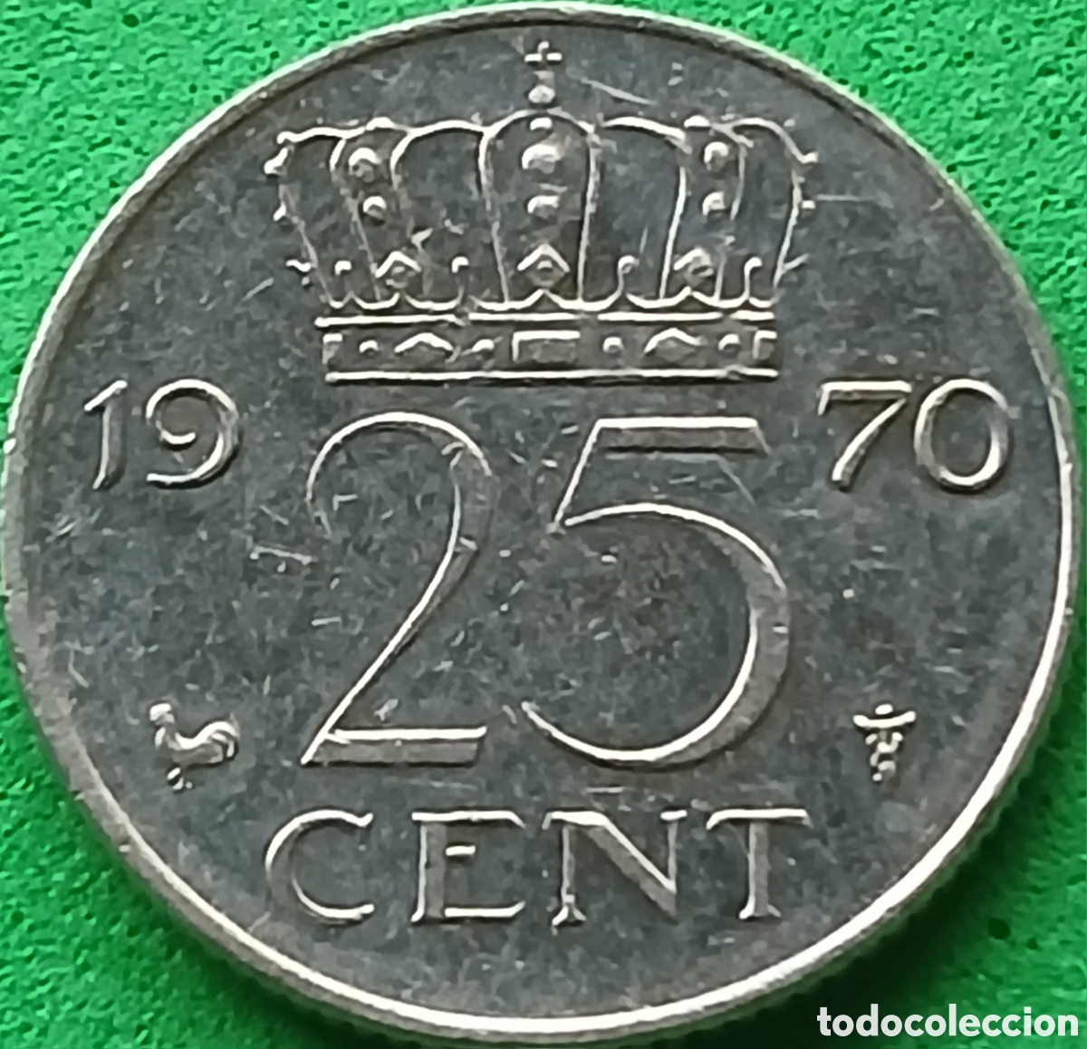 Monedas antiguas de Europa: Pa&iacute;ses Bajos 25 cent 1970 km#183