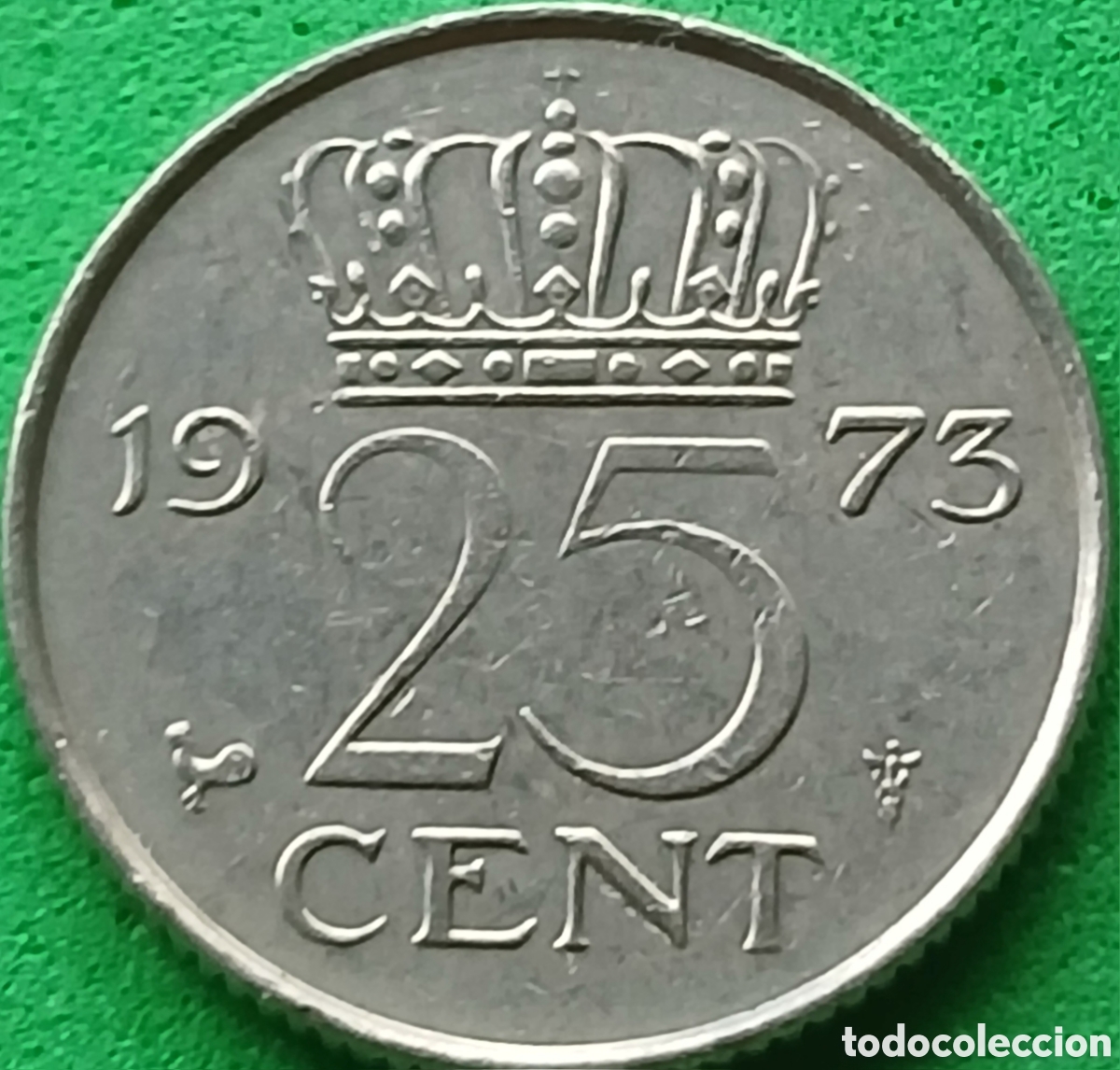 Monedas antiguas de Europa: Pa&iacute;ses Bajos 25 cent 1973 km#183