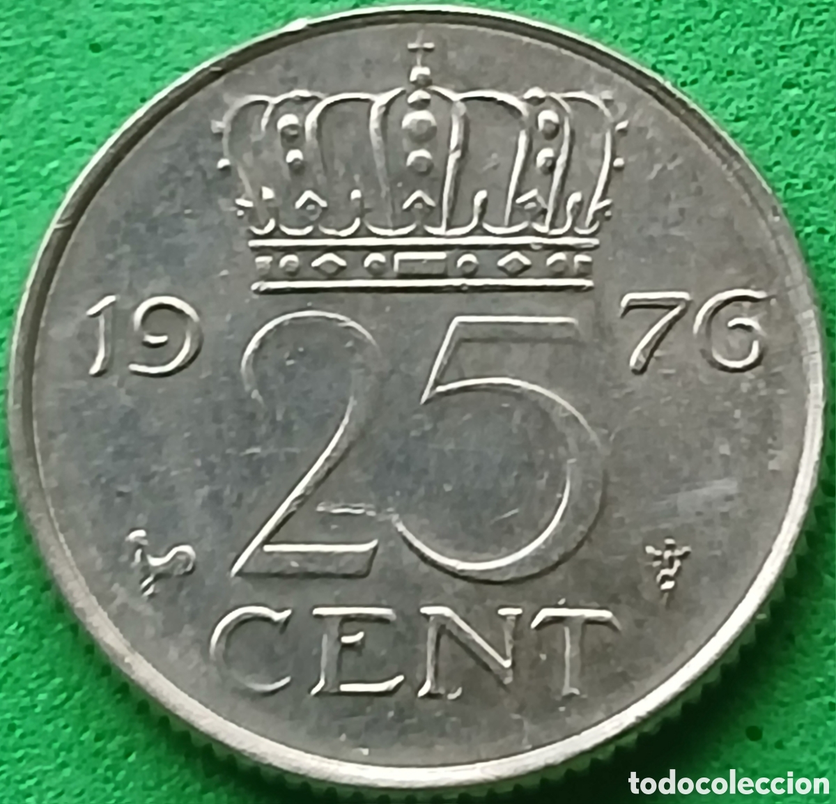Monedas antiguas de Europa: Pa&iacute;ses Bajos 25 cent 1976 km#183