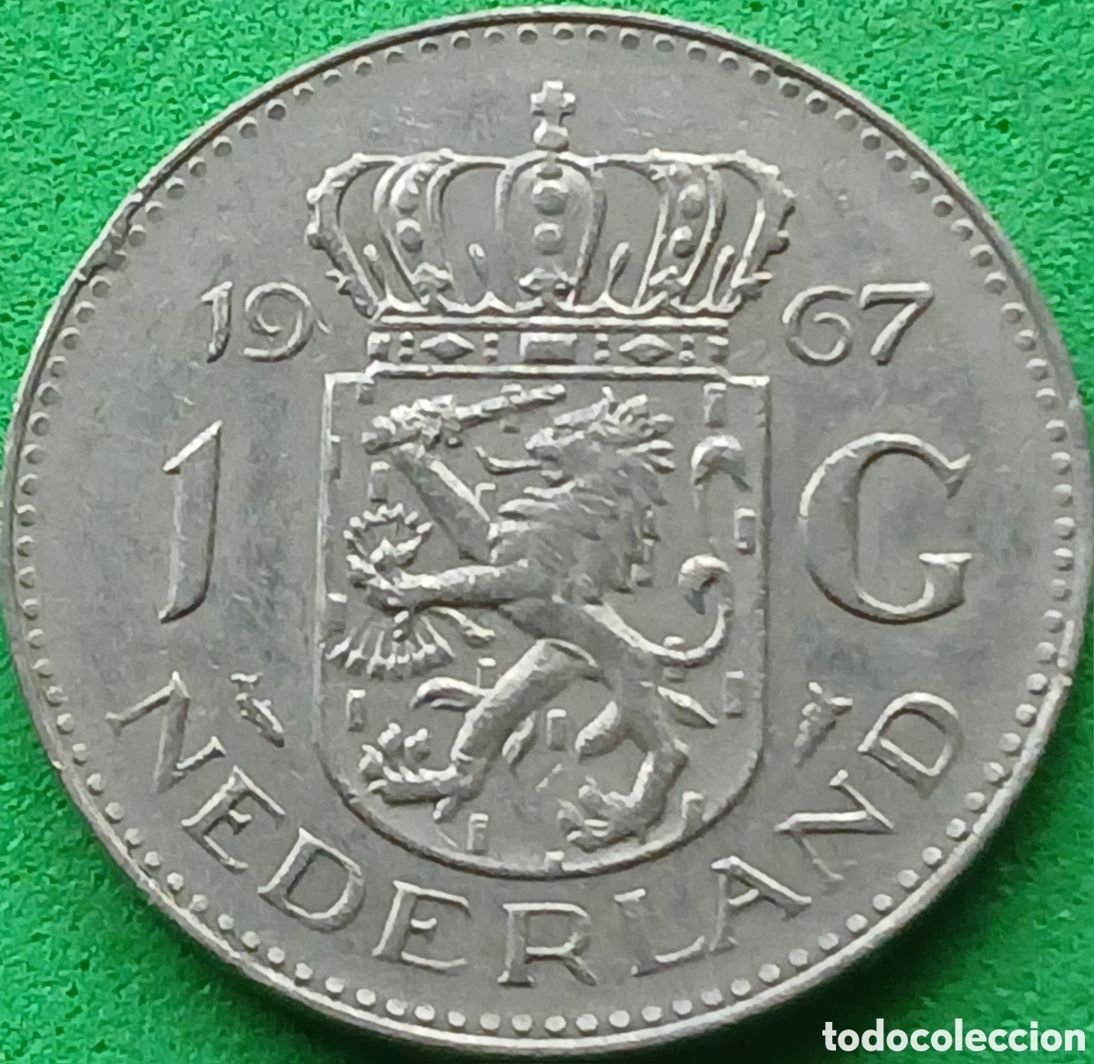 Monedas antiguas de Europa: Pa&iacute;ses Bajos 1 gulden 1967 km#184a