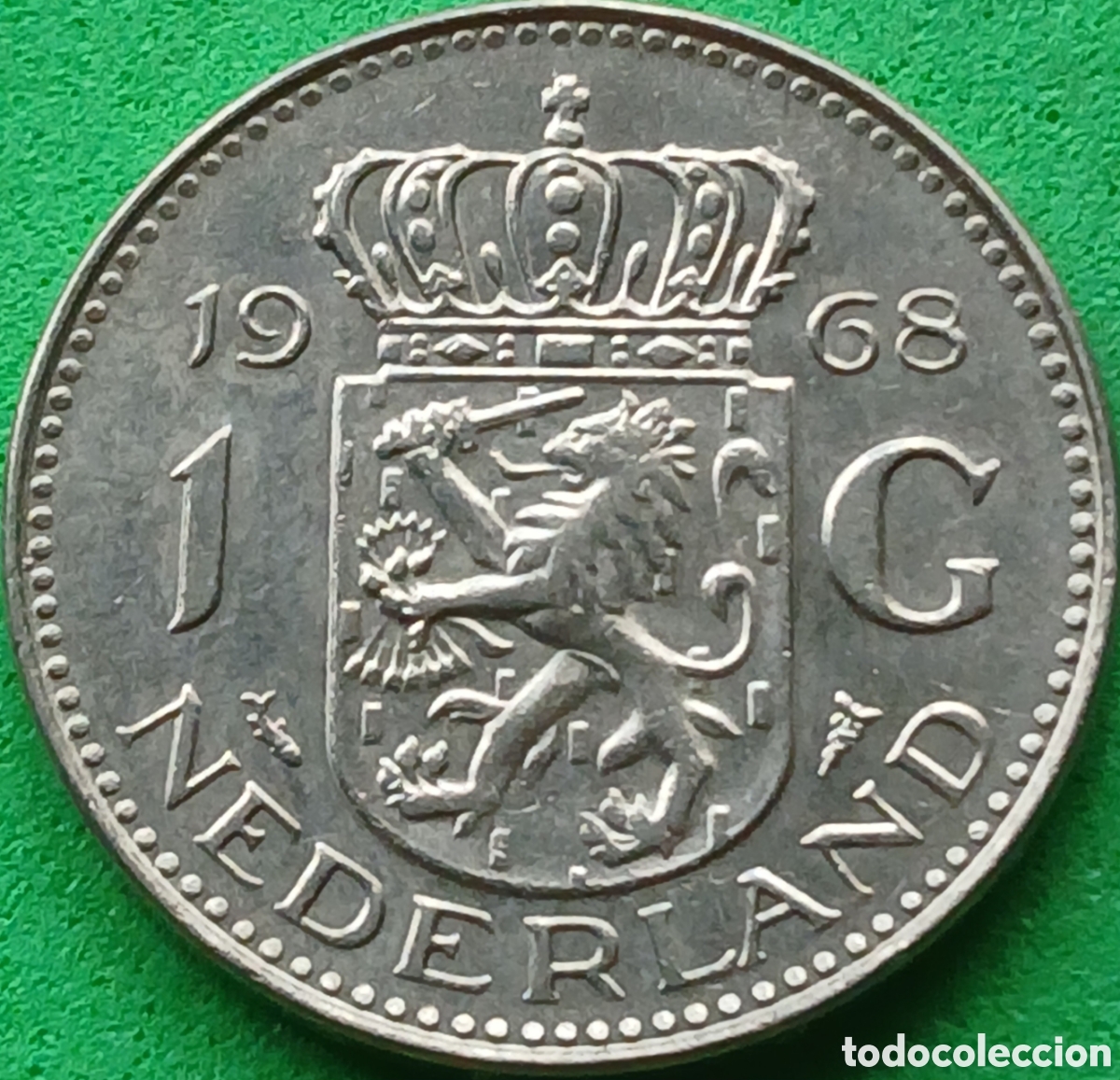 Monedas antiguas de Europa: Pa&iacute;ses Bajos 1 gulden 1968 km#184a