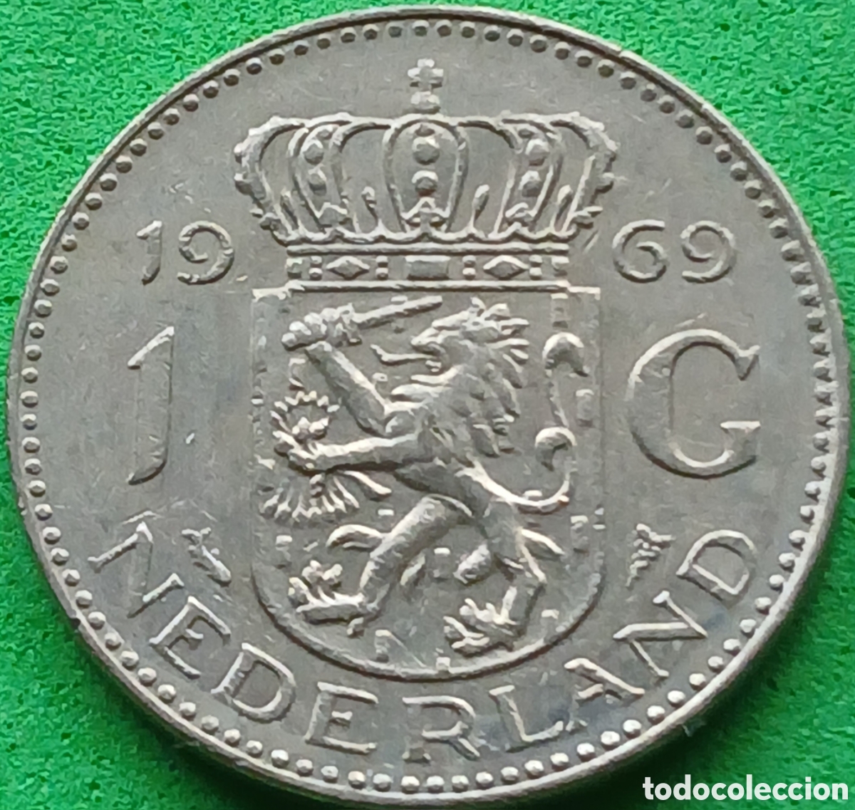 Monedas antiguas de Europa: Pa&iacute;ses Bajos 1 gulden 1969 km#184a ceca &rdquo;pez&rdquo;