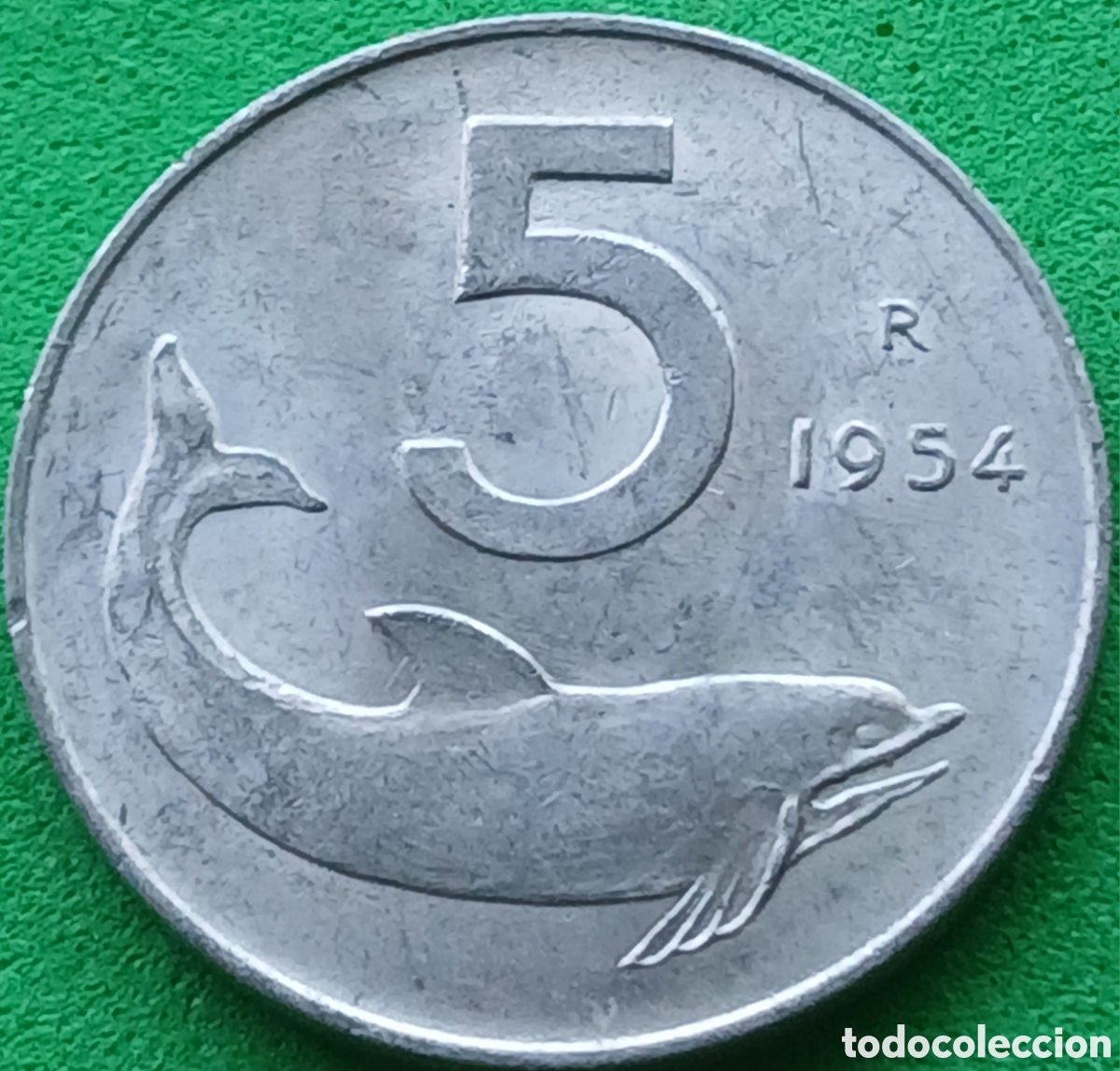 Monedas antiguas de Europa: Italia 5 liras 1954 km#92