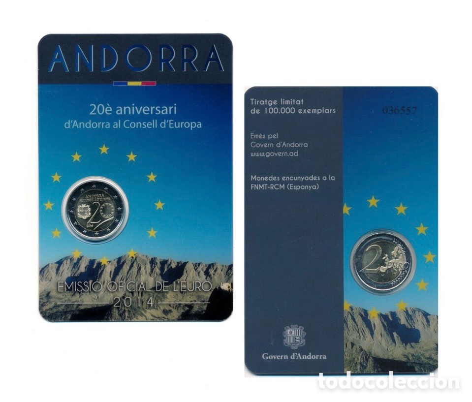 Monedas antiguas de Europa: Andorra 2 euros 2014 Consejo