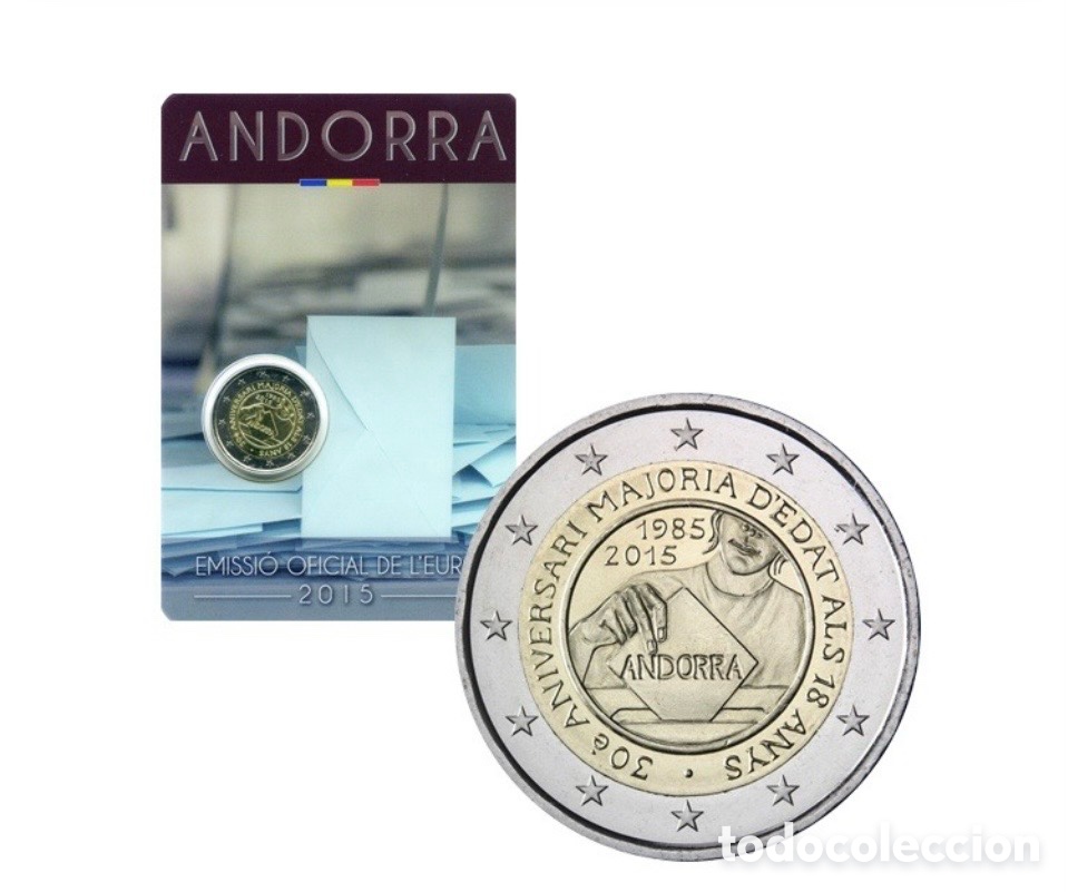 Monedas antiguas de Europa: Andorra 2 euros 2015 Mayoria