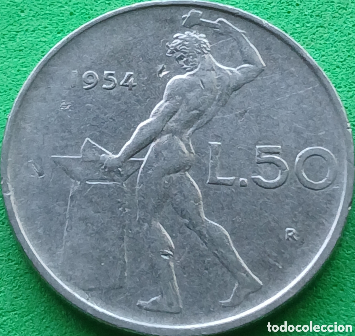 Monedas antiguas de Europa: Italia 50 liras 1954 km#95.1