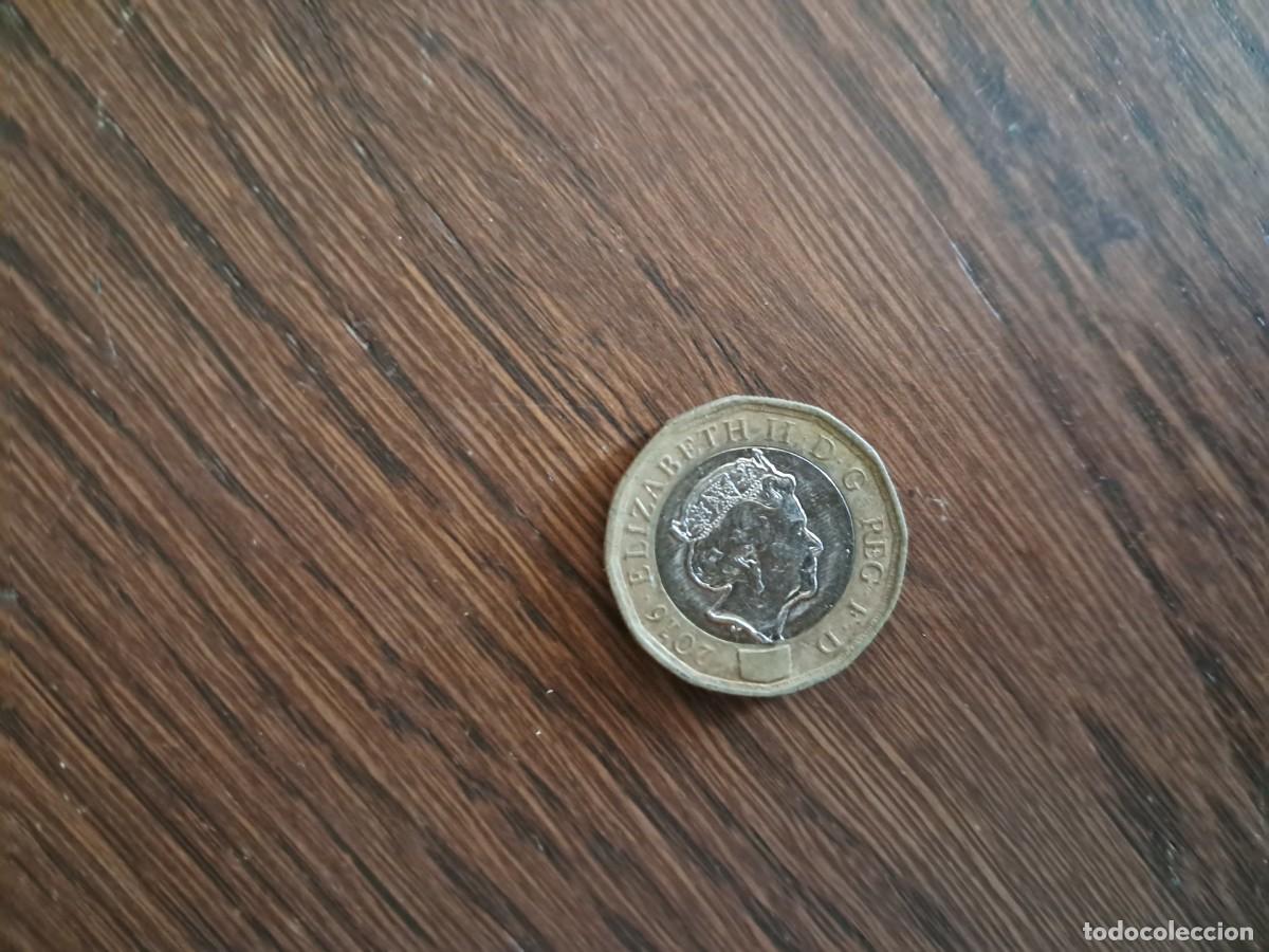Monedas antiguas de Europa: moneda bimet&aacute;lica de Gran Breta&ntilde;a, one pound, a&ntilde;o 2016.