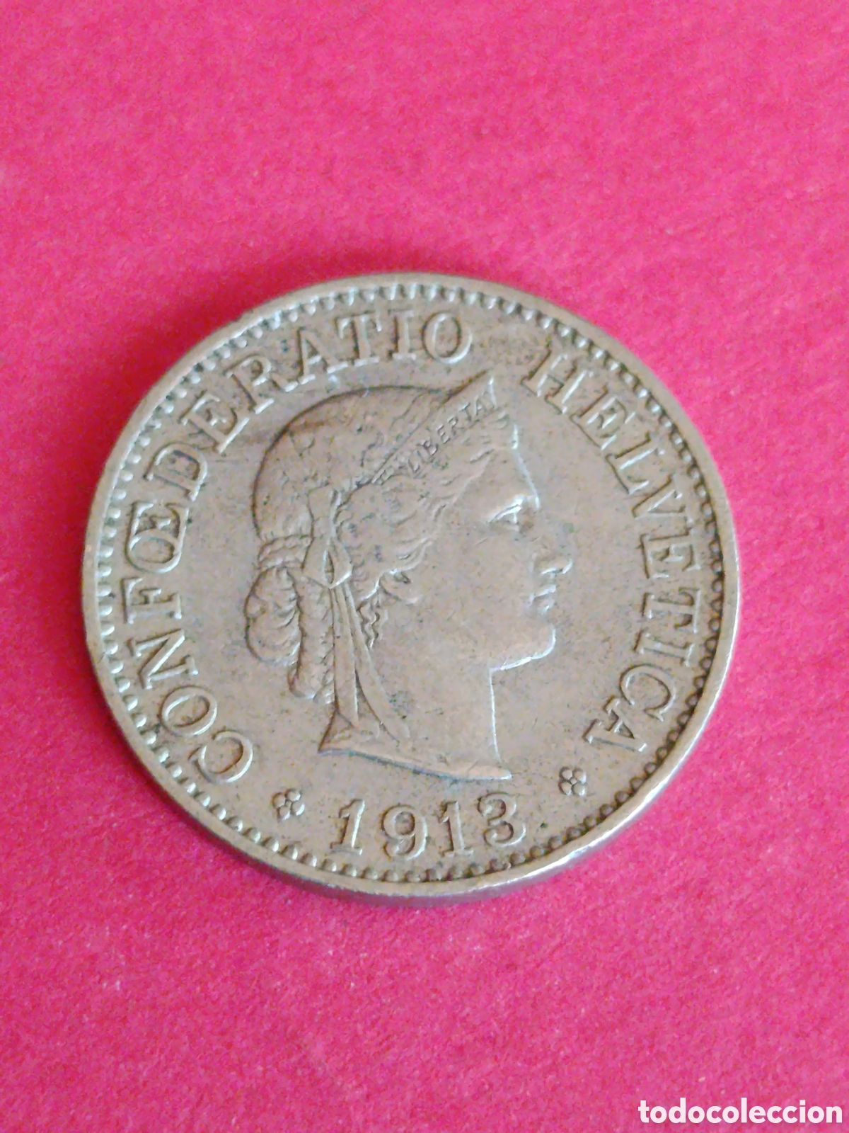 Monedas antiguas de Europa: SUIZA. 10 RAPPEN DE 1913. MBC.