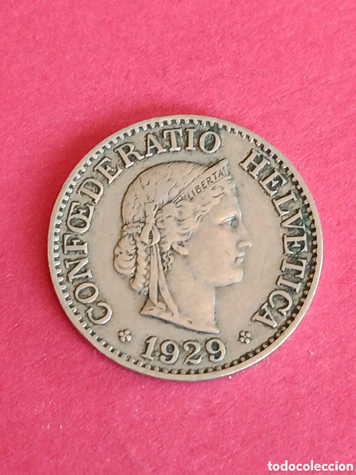 Monedas antiguas de Europa: SUIZA. 10 RAPPEN DE 1929. MBC.
