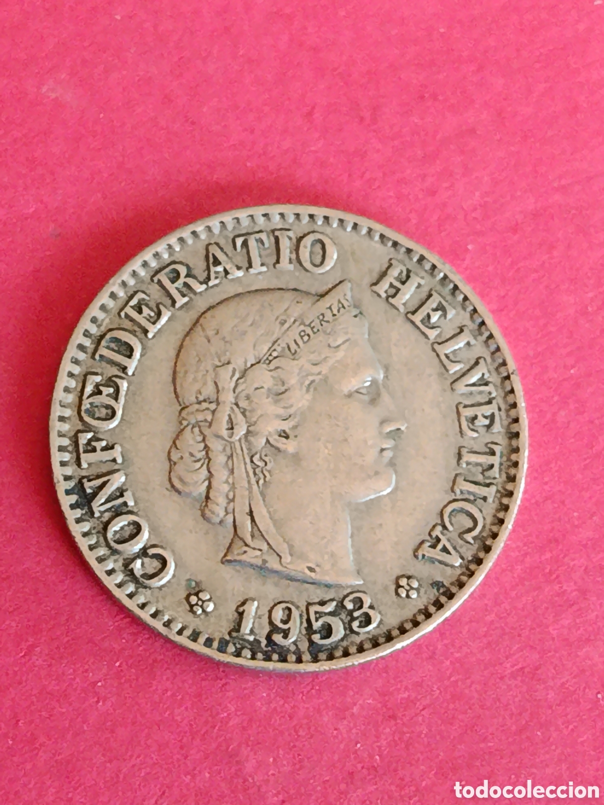 Monedas antiguas de Europa: SUIZA. 10 RAPPEN DE 1953. MBC.