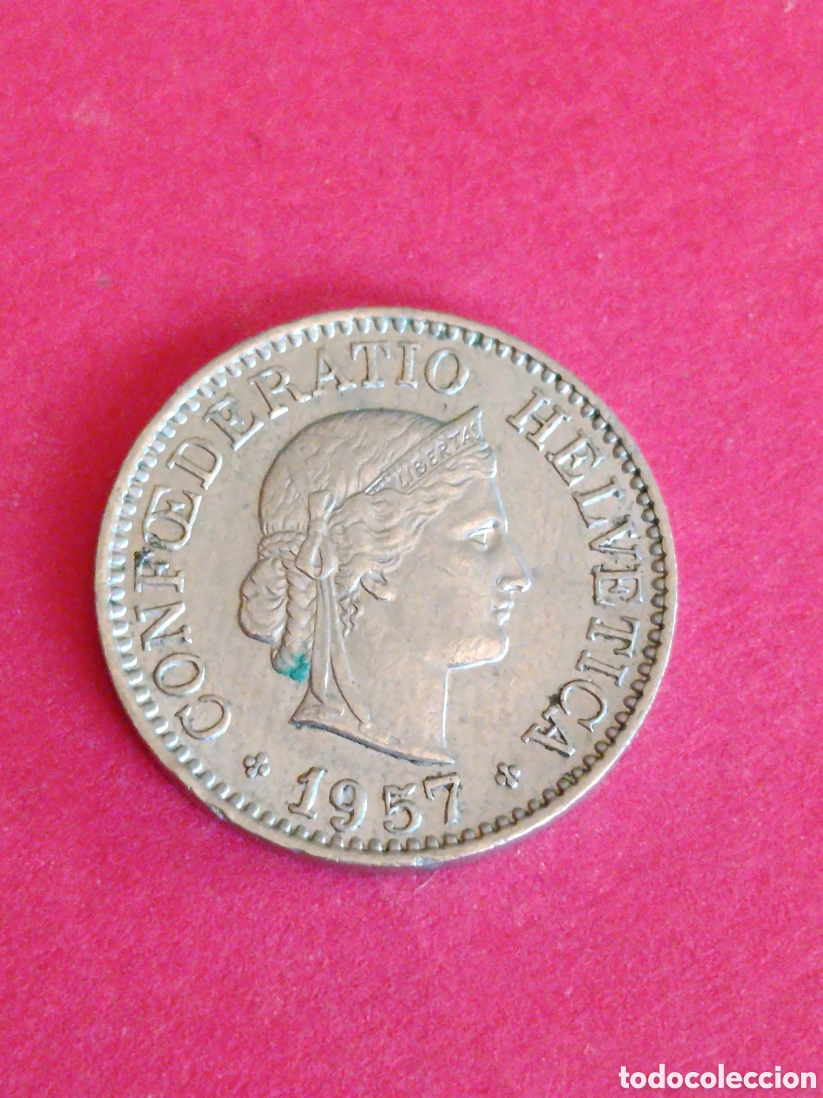 Monedas antiguas de Europa: SUIZA. 10 RAPPEN DE 1957. EBC.