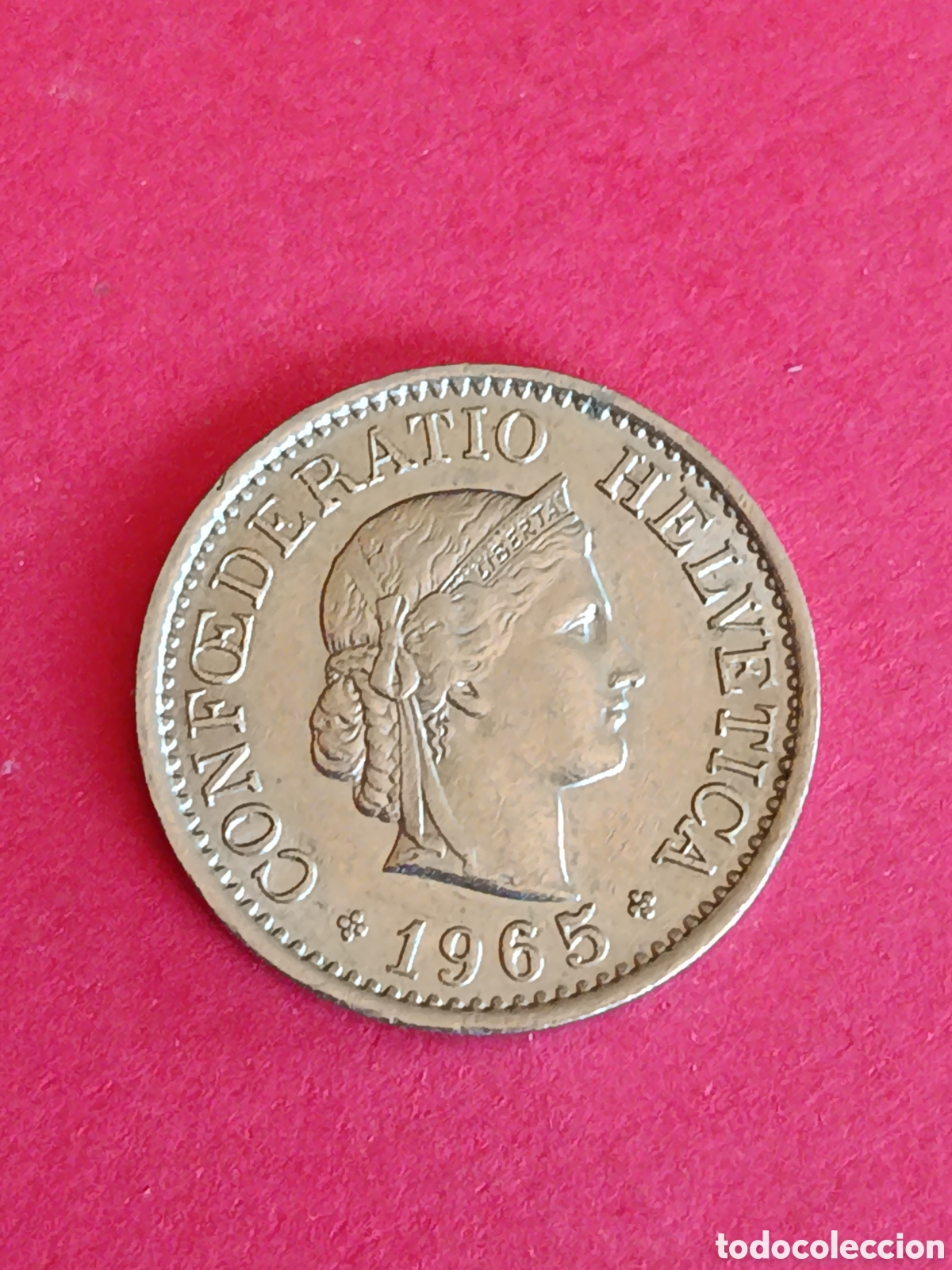Monedas antiguas de Europa: SUIZA. 10 RAPPEN DE 1965. EBC.