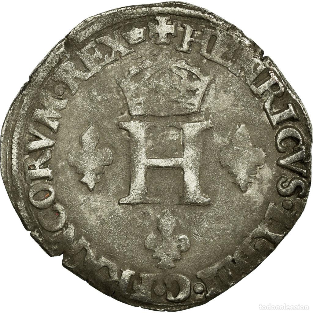 Monedas antiguas de Europa: [#50775] Moneda, Francia, Gros de Nesle, 1550, Paris, BC+, Plata, Ciani:1301