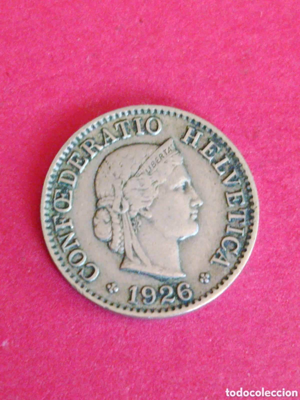 Monedas antiguas de Europa: SUIZA. 5 RAPPEN DE 1926. MBC.