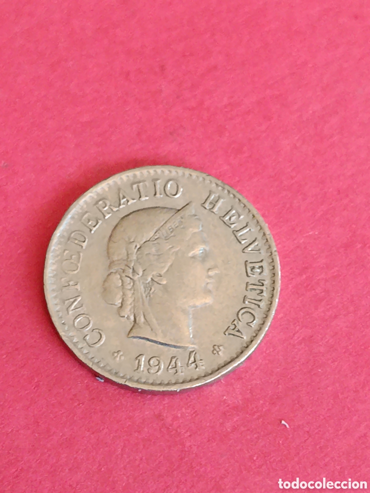 Monedas antiguas de Europa: SUIZA. 5 RAPPEN DE 1944. MBC-.