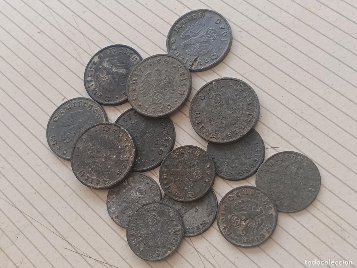 Monedas antiguas de Europa: Alemania nazi. 14 monedas