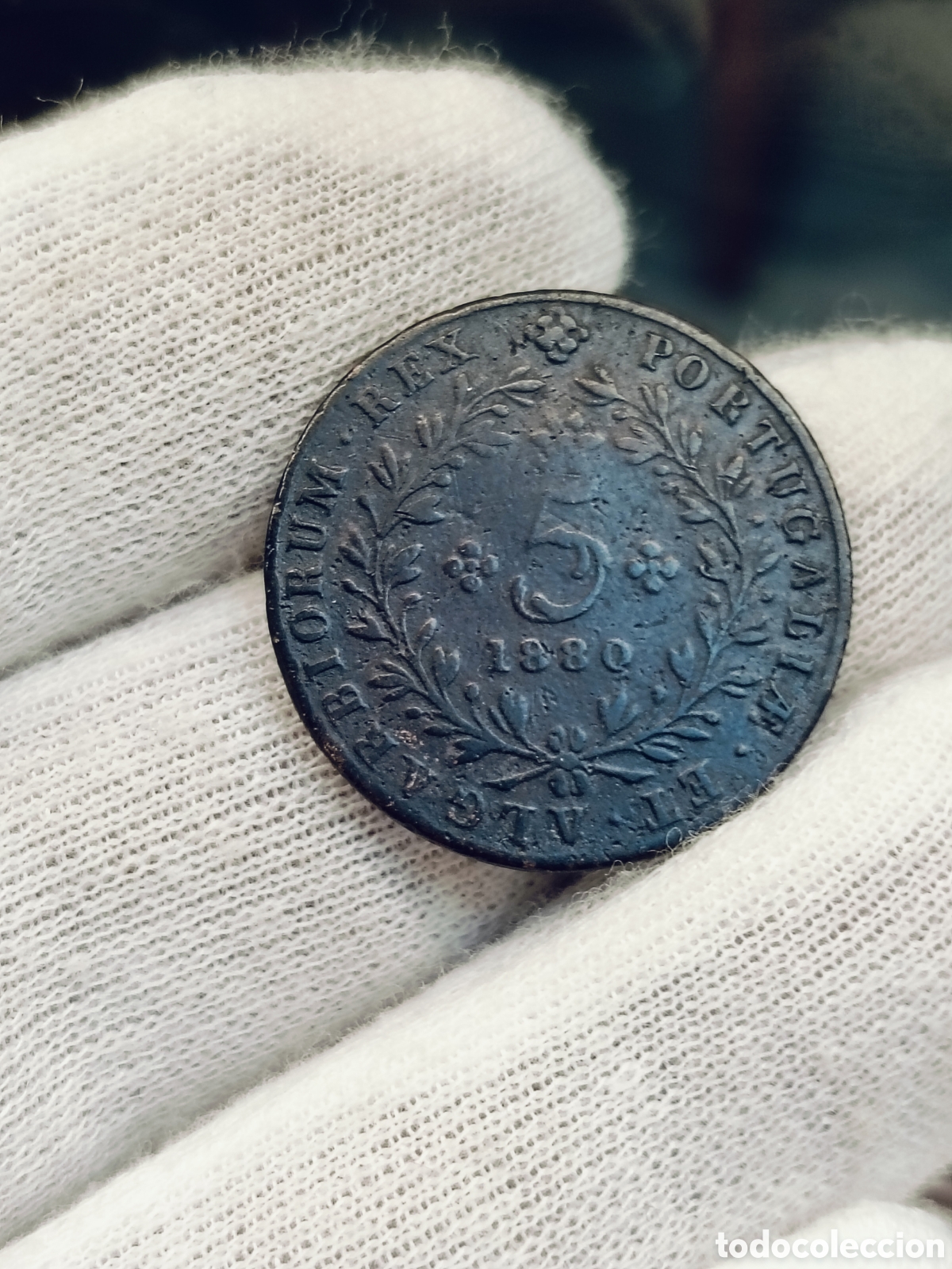 Monedas antiguas de Europa: PORTUGAL . AZORES . 5 REIS . LUDOVICUS I . A&Ntilde;O 1880