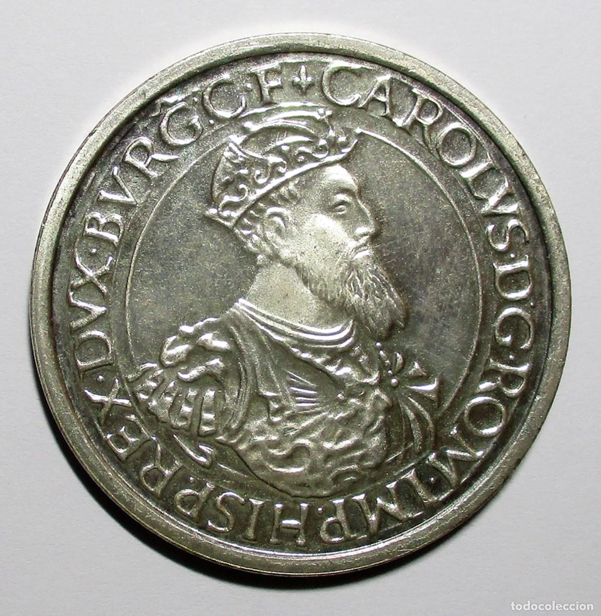 Monedas antiguas de Europa: BELGICA, 1987. MONEDA DE 5 ECU BELGICA. CARLOS V. PLATA - LOTE 5729