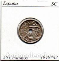 Monedas antiguas de Europa: ESPA&Ntilde;A 1949-62 (2), 50 C&Eacute;NTIMOS, NIQUEL, SC