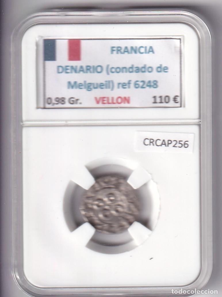 Monedas antiguas de Europa: CRCAP256 MONEDA FRANCIA DENARIO CONDADO DE MELGUEIL VELLON