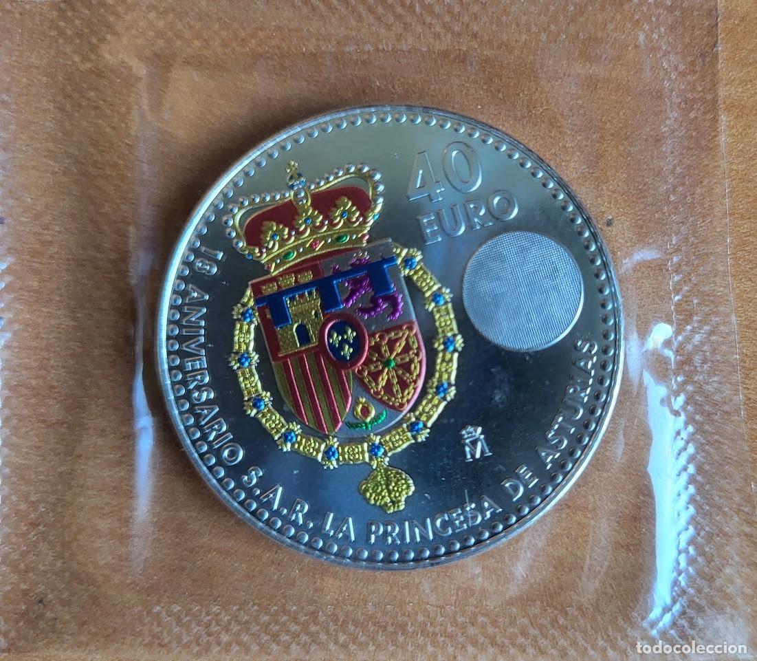 Monedas antiguas de Europa: Espa&ntilde;a 2023 - Plata 40 euros - Mayor&iacute;a de edad de la Princesa de Asturias