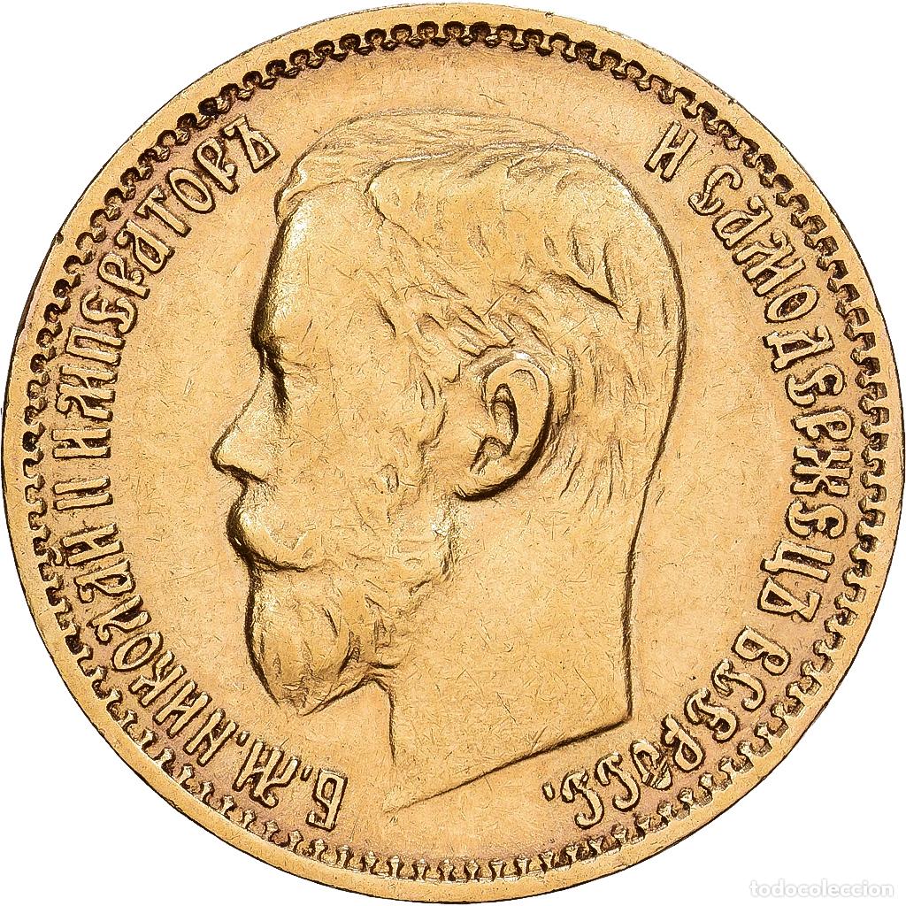Monedas antiguas de Europa: [#1540031] Rusia, Nicholas II, 5 Roubles, 1898, St. Petersburg, Oro, MBC+, KM:62