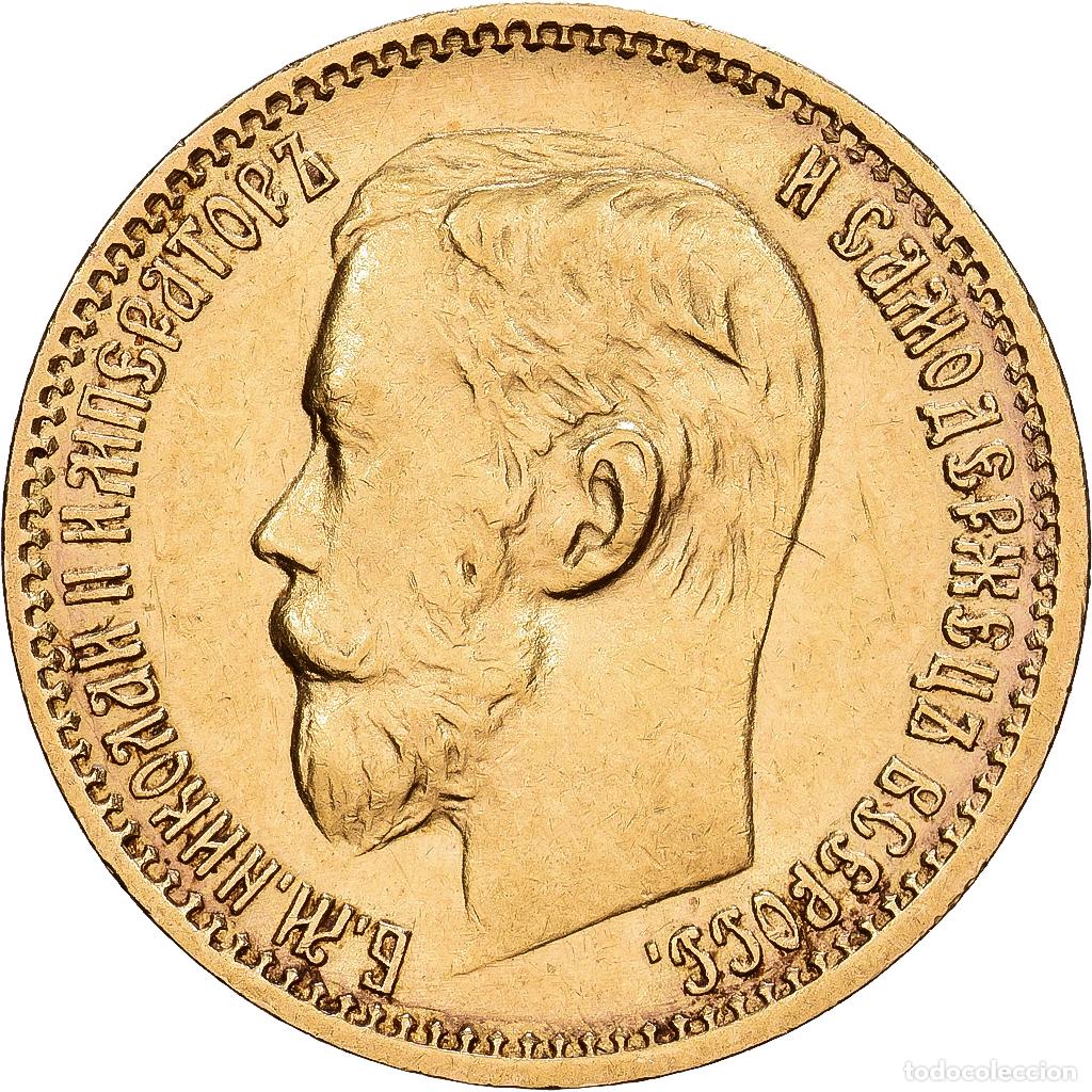 Monedas antiguas de Europa: [#1540030] Rusia, Nicholas II, 5 Roubles, 1898, St. Petersburg, Oro, EBC, KM:62