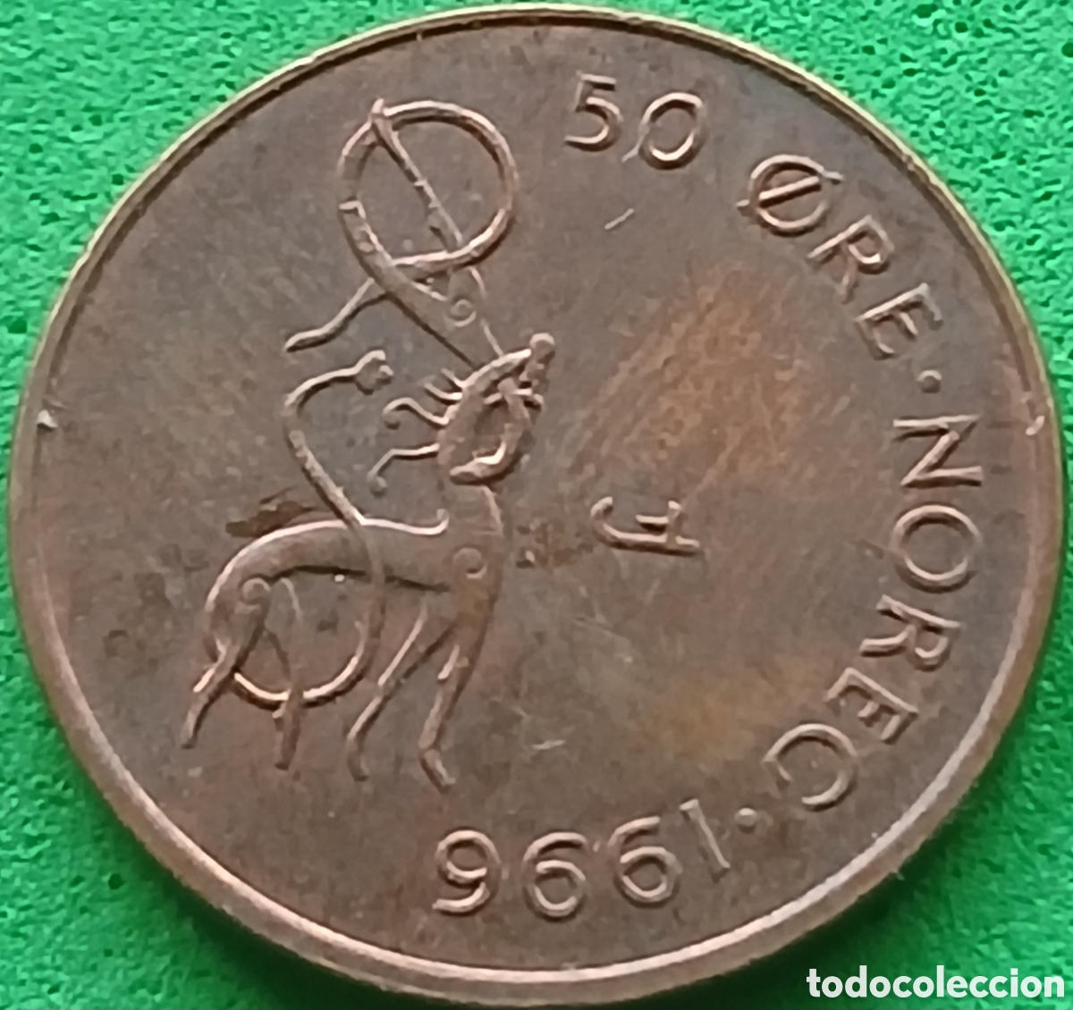 Monedas antiguas de Europa: Noruega 50 ore 1996 km#460