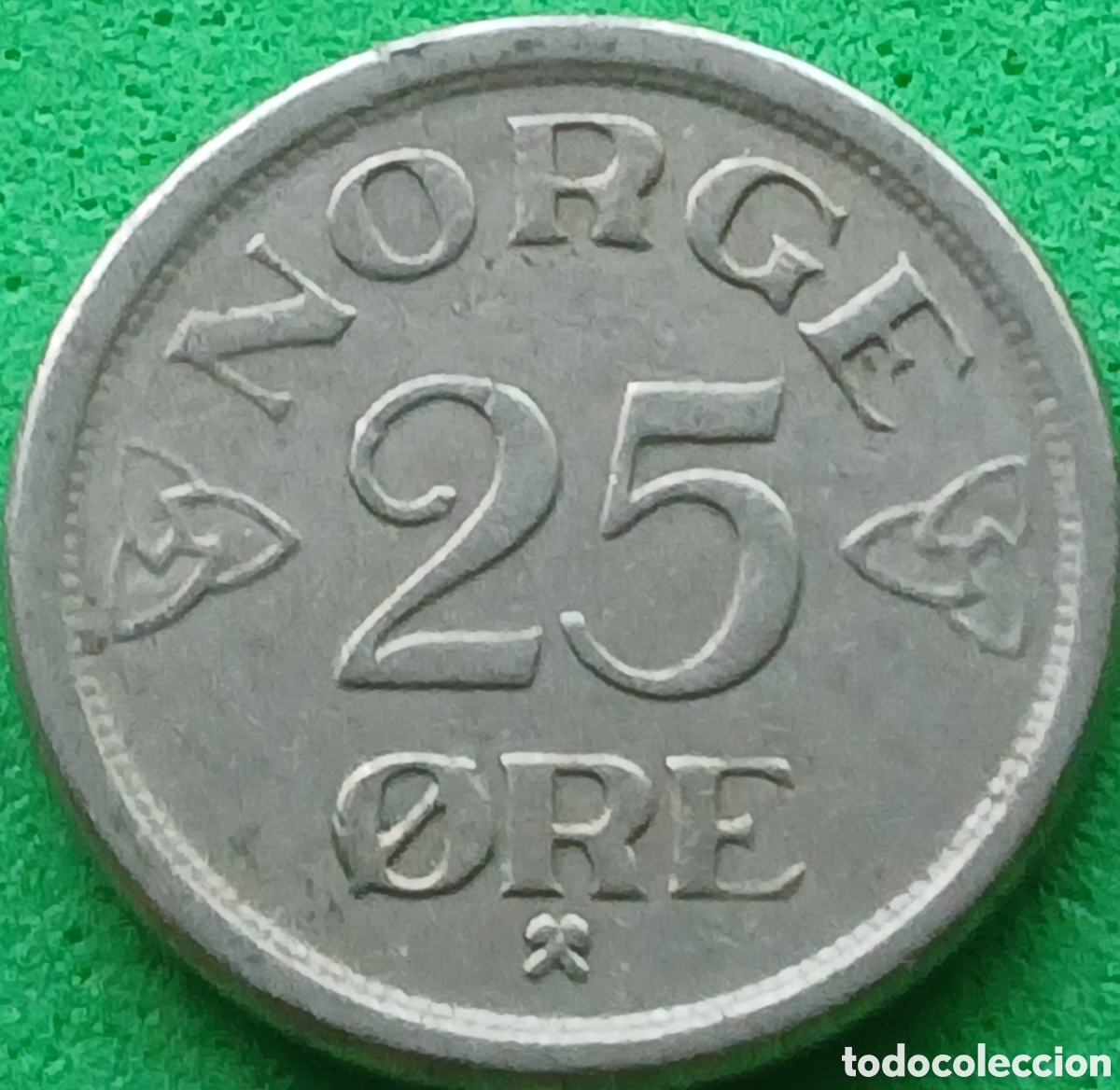 Monedas antiguas de Europa: Noruega 25 ore 1957 km#401