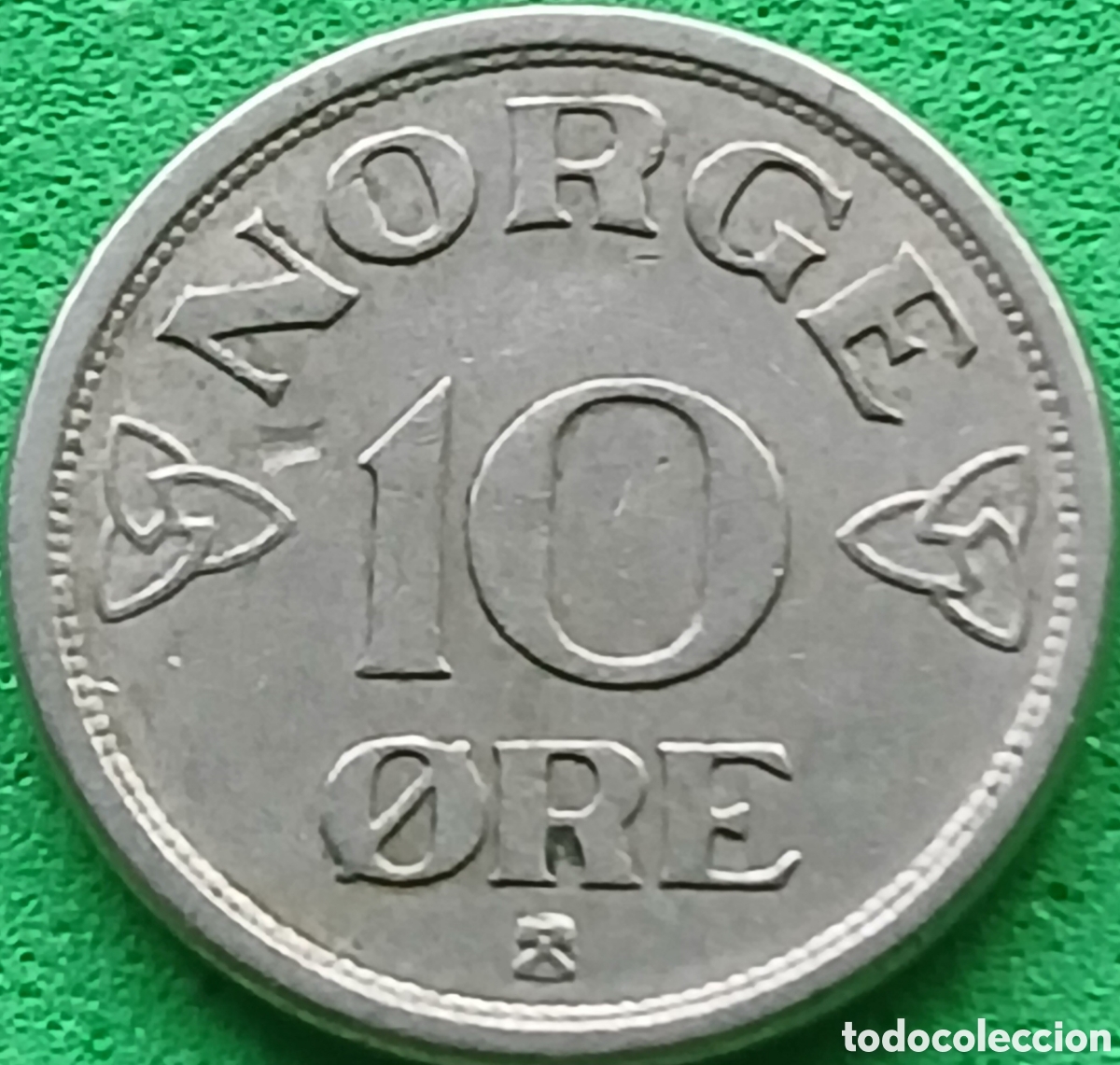 Monedas antiguas de Europa: Noruega 10 ore 1954 km#396