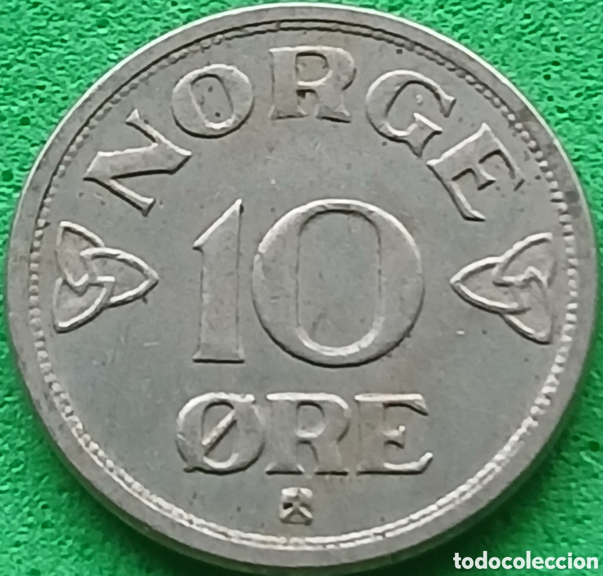 Monedas antiguas de Europa: Noruega 10 ore 1955 km#396