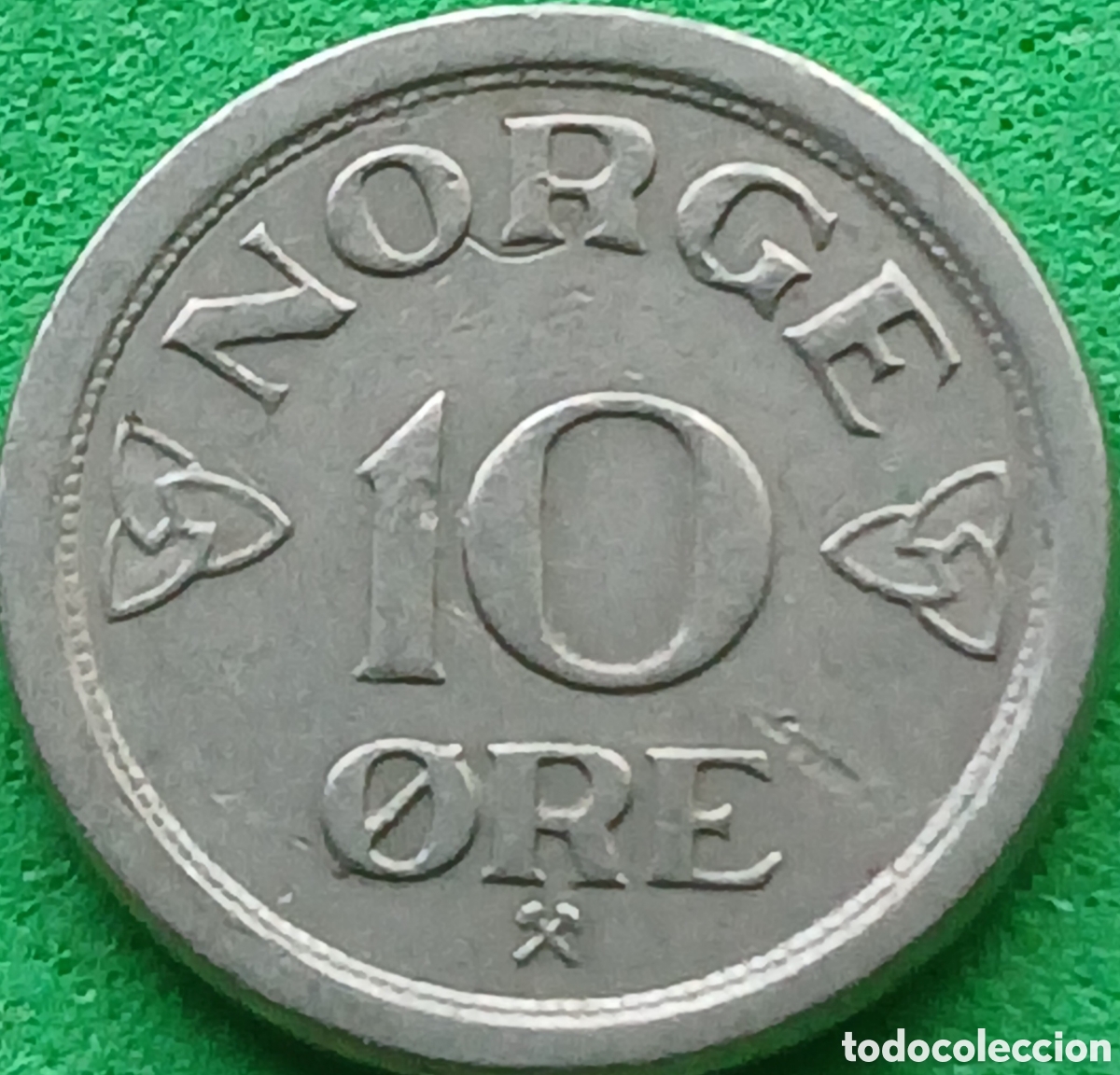Monedas antiguas de Europa: Noruega 10 ore 1957 km#396