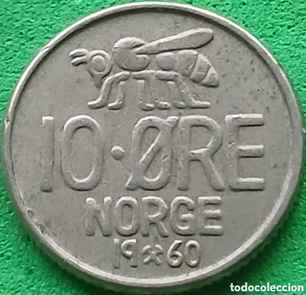 Monedas antiguas de Europa: Noruega 10 ore 1960 km#411