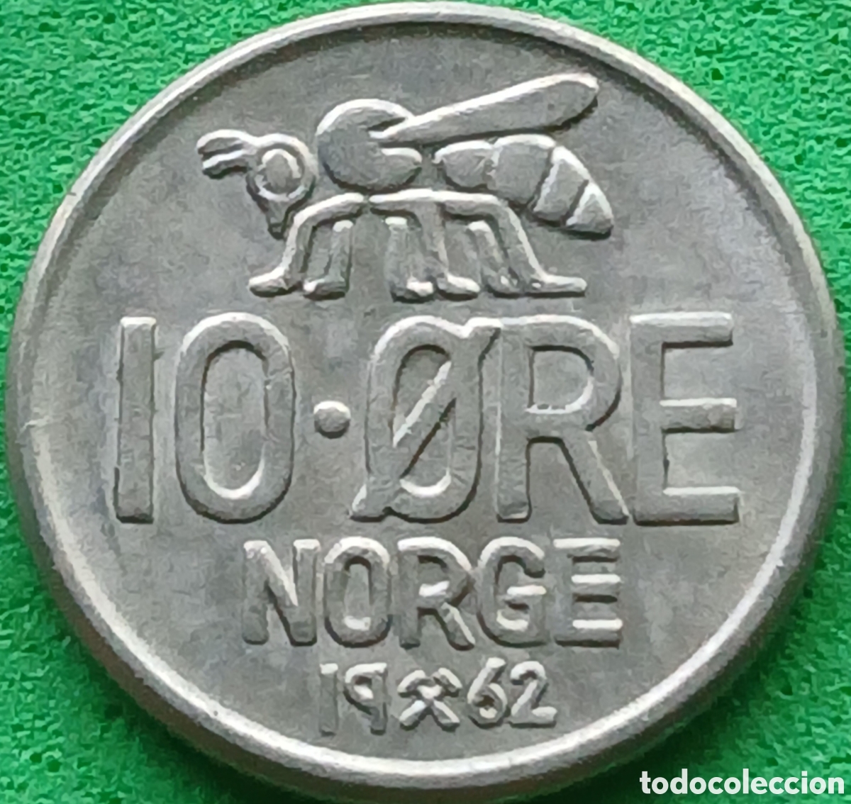 Monedas antiguas de Europa: Noruega 10 ore 1962 km#411